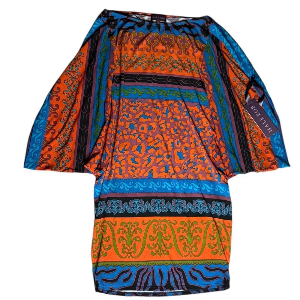 HALE BOB vibrant multicolor boho print mini dress S